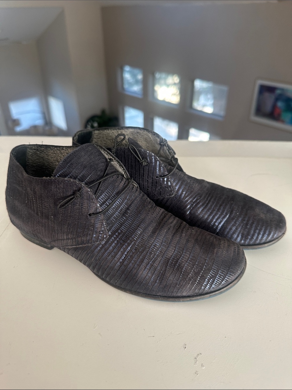 Donna Carolina navy Burano textured shoes 37 6.5